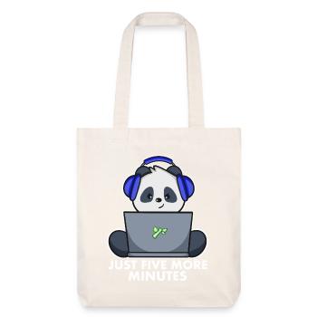 Gaming Panda Plus que 5 minutes - Tote bag épais recyclé Stanley/Stella - blanc cassé - Devant