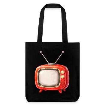 Illustration rétro TV - Tote bag épais recyclé Stanley/Stella - noir - Devant
