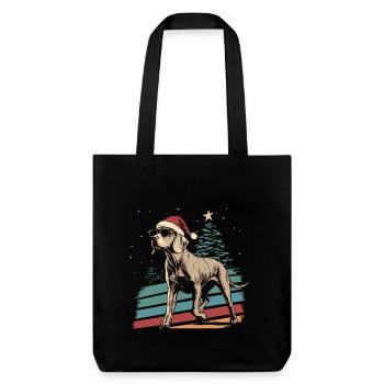 Noël frais du braque de Weimar - Tote bag épais recyclé Stanley/Stella - noir - Devant