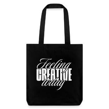 Feeling creative today - Stanley/Stella recycelter Heavyweight Stoffbeutel - Schwarz - Vorne