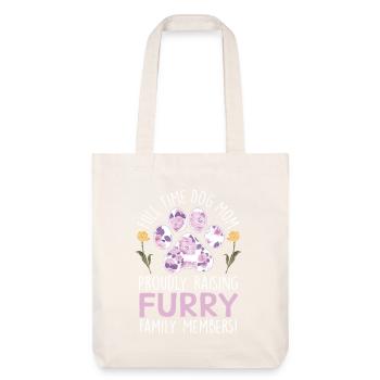 Furry Dogs Full Time Dogs Mom - Stanley/Stella Heavyweight Recycled Tote Bag - natural white - Front