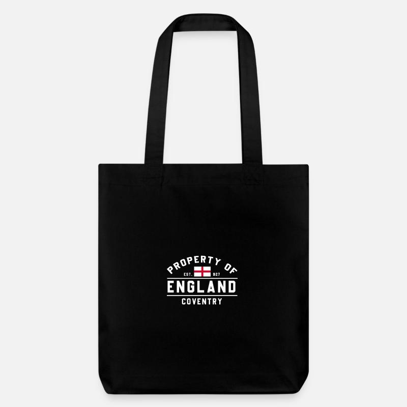 Eigentum von England Coventry - Stanley/Stella recycelter Heavyweight Stoffbeutel - Schwarz