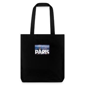 Paris Tour Eiffel - Tote bag épais recyclé Stanley/Stella - noir - Devant