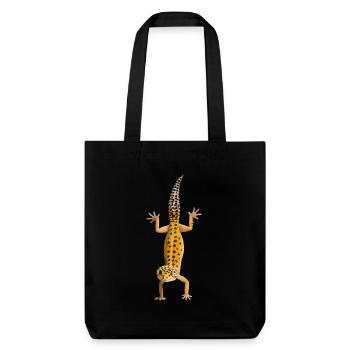 Gecko - Stanley/Stella recycelter Heavyweight Stoffbeutel - Schwarz - Vorne