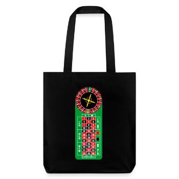 Roulette casino logo - Stanley/Stella Heavyweight Recycled Tote Bag - black - Front