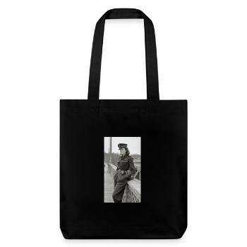 Uniforme militaire de la Seconde Guerre mondiale vintage noir et blanc - Tote bag épais recyclé Stanley/Stella - noir - Devant