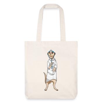 Stéthoscope Meerkat Doctor - Tote bag épais recyclé Stanley/Stella - blanc cassé - Devant