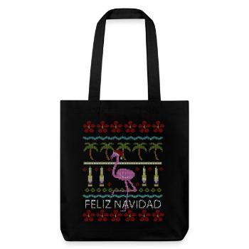 Flamingo - Stanley/Stella Heavyweight Recycled Tote Bag - black - Front