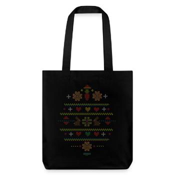 Easter motifs in knitting pattern style for Easter - Stanley/Stella Heavyweight Recycled Tote Bag - black - Front