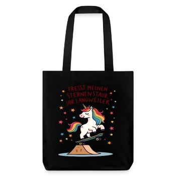 Planche à roulettes Licorne - Tote bag épais recyclé Stanley/Stella - noir - Devant