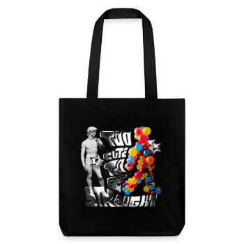 Trop mignon pour être hétéro - Tote bag épais recyclé Stanley/Stella - noir - Devant