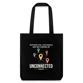 GIS Unconnected Points Map Data Analysis - Stanley/Stella Heavyweight Recycled Tote Bag - black - Front