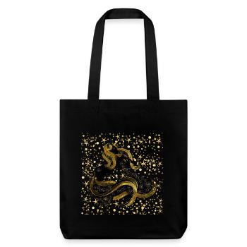 Licorne dorée - Tote bag épais recyclé Stanley/Stella - noir - Devant