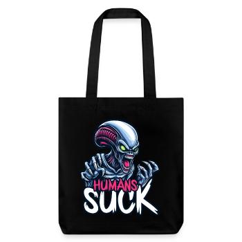 Humans Suck - Stanley/Stella Heavyweight Recycled Tote Bag - black - Front