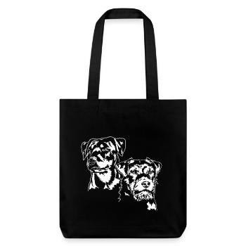 Chiens de chasse Terrier allemand Portrait Wilsigns - Tote bag épais recyclé Stanley/Stella - noir - Devant