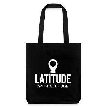 Latitude Attitude Pin Location GIS Analyst - Stanley/Stella Heavyweight Recycled Tote Bag - black - Front