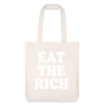 Eat the rich - Stanley/Stella recycelter Heavyweight Stoffbeutel - Naturweiß - Vorne