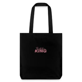 Birthday King - Cooles Geburtstagsparty-Geschenk für Männer - Stanley/Stella recycelter Heavyweight Stoffbeutel - Schwarz - Vorne