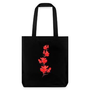 Blumenrohr rote Blumen - Stanley/Stella recycelter Heavyweight Stoffbeutel - Schwarz - Vorne