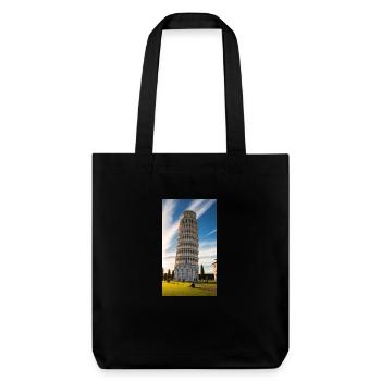 La tour penchée de Pise - Tote bag épais recyclé Stanley/Stella - noir - Devant