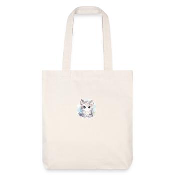 Chat - illustration - Tote bag épais recyclé Stanley/Stella - blanc cassé - Devant