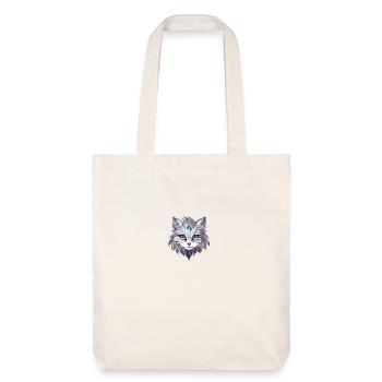 Chat - illustration - Tote bag épais recyclé Stanley/Stella - blanc cassé - Devant