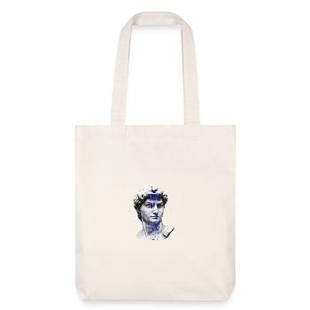 Classic neon cybernetic bust - Stanley/Stella Heavyweight Recycled Tote Bag - natural white - Front