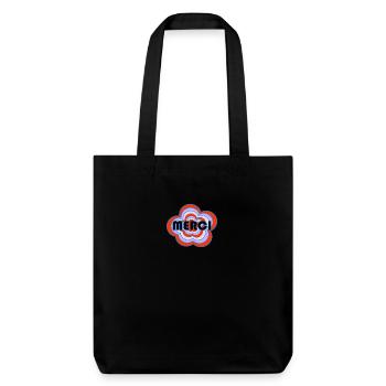 MERCI. THANKS. THANK YOU. ANNIVERSAIRE. NAISSANCE. - Tote bag épais recyclé Stanley/Stella - noir - Devant