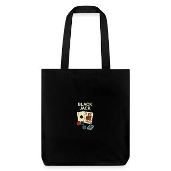 Blackjack – The Game with the Magic 21 - Stanley/Stella Heavyweight Recycled Tote Bag - black - Front