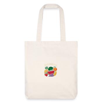 Cheerful Tropical Fruit Splatter - Stanley/Stella Heavyweight Recycled Tote Bag - natural white - Front
