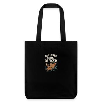 Capybara Style – Certified Chill Officer - Stanley/Stella Heavyweight Recycled Tote Bag - black - Front