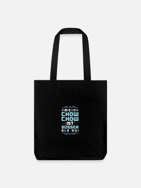 chow chow hund spruch - Stanley/Stella recycelter Heavyweight Stoffbeutel - Schwarz