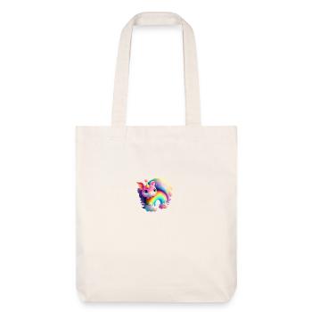 Regenbogen - Stanley/Stella recycelter Heavyweight Stoffbeutel - Naturweiß - Vorne