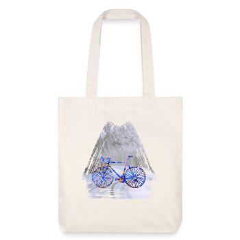 bicycle winter e 112 - Stanley/Stella Heavyweight Recycled Tote Bag - natural white - Front