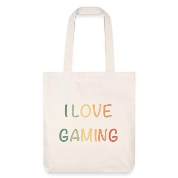 I Love Gaming Watercolors - Stanley/Stella Heavyweight Recycled Tote Bag - natural white - Front