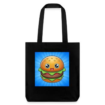 Burger sunset- Hamburger /Cheeseburger Gifts - Stanley/Stella Heavyweight Recycled Tote Bag - black - Front