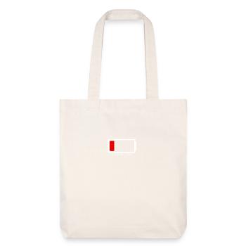 Battery low - Stanley/Stella Heavyweight Recycled Tote Bag - natural white - Front