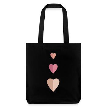 3 Coeurs - Tote bag épais recyclé Stanley/Stella - noir - Devant