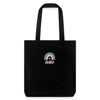 Emily Name Rainbow Baby - Stanley/Stella Heavyweight Recycled Tote Bag - black - Front