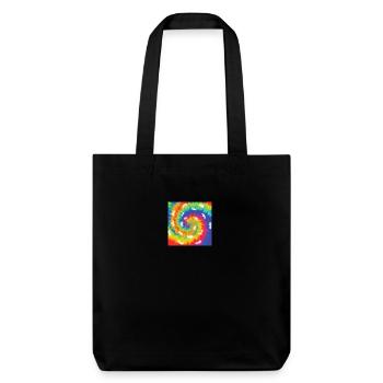 Krawatte Farbstoff Muster - Regenbogen bunte Kunst-Liebhaber-Geschenk - Stanley/Stella recycelter Heavyweight Stoffbeutel - Schwarz - Vorne