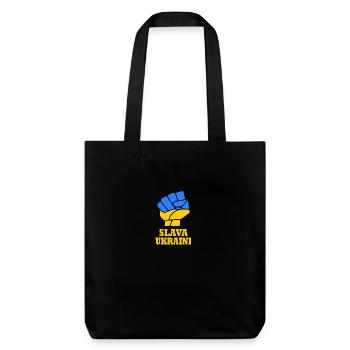 Slava ukraini - Stanley/Stella recycelter Heavyweight Stoffbeutel - Schwarz - Vorne