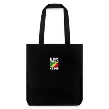 Drapeau du Congo Disant - Tote bag épais recyclé Stanley/Stella - noir - Devant