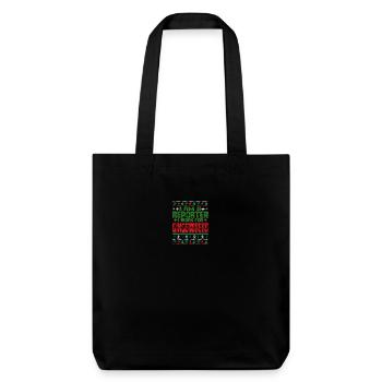 Reporter Christmas Quote - Stanley/Stella Heavyweight Recycled Tote Bag - black - Front