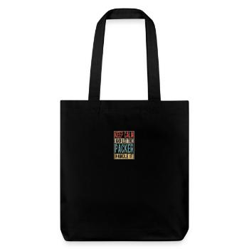 Packer Retro Geschenk - Stanley/Stella recycelter Heavyweight Stoffbeutel - Schwarz - Vorne