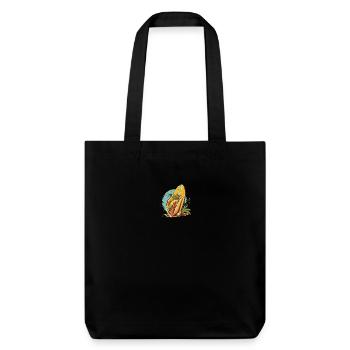 Sommer Surfer Taco Sonnenuntergang - Stanley/Stella recycelter Heavyweight Stoffbeutel - Schwarz - Vorne