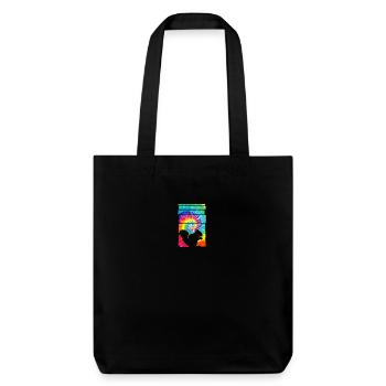 Eichhörnchen Hippie Tie Dye - Stanley/Stella recycelter Heavyweight Stoffbeutel - Schwarz - Vorne