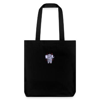 Elephant family cute - Stanley/Stella Heavyweight Recycled Tote Bag - black - Front