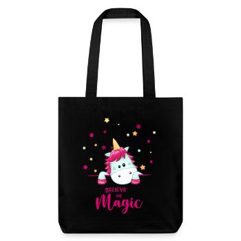 Magie de la licorne - Tote bag épais recyclé Stanley/Stella - noir - Devant