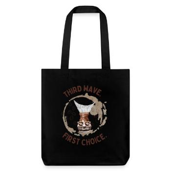 Third Wave Coffee – First Choice Design - Stanley/Stella recycelter Heavyweight Stoffbeutel - Schwarz - Vorne