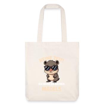 Hamster - No time, I have to go to my girls - Stanley/Stella Heavyweight Recycled Tote Bag - natural white - Front